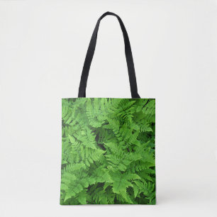 Green fern beauty tote bag