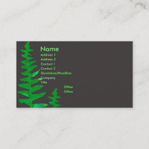 Green Fern Business Card