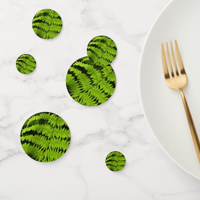 Green fern confetti (Group)