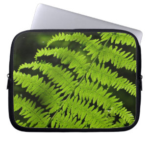 Green fern laptop sleeve