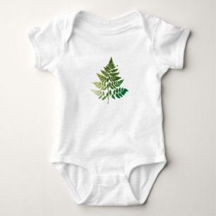 Green Fern Leaf Baby Bodysuit