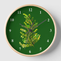 Green fern leaf plant art