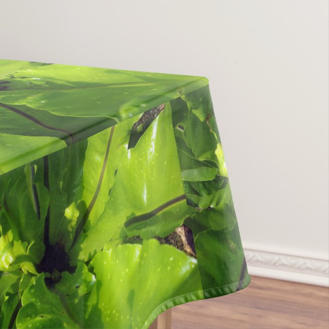 Green Fern Leaves, Tablecloth (In Situ)