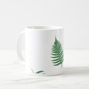 Green Fern Lucky Pattern Coffee Mug Cup
