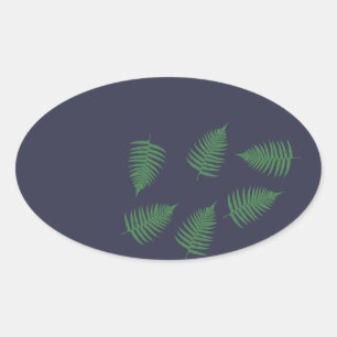 Green Fern Lucky Sticker