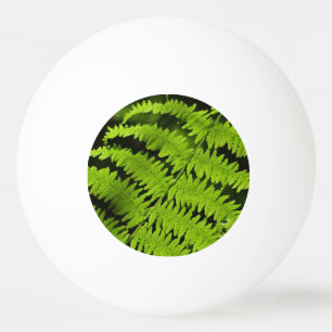 Green fern ping pong ball