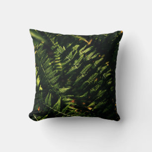GREEN FERN PLANT IN CLOSE UP PHOTOGRAPHY CUSHION