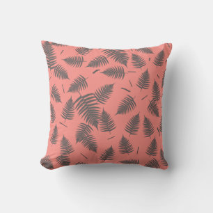Green Fern Plant Leaf Pattern Cushion Throw Pillow