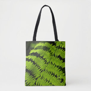 Green fern tote bag