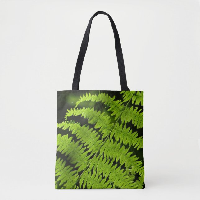Green fern tote bag (Front)
