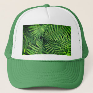 Green fern trucker hat