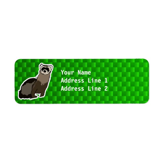 Green Ferret Return Address Label (Front)