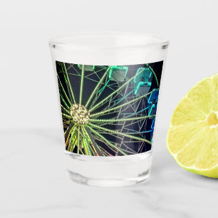 Green Ferris wheel Shot Glass