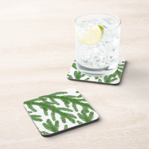 Green fir tree branches      coaster