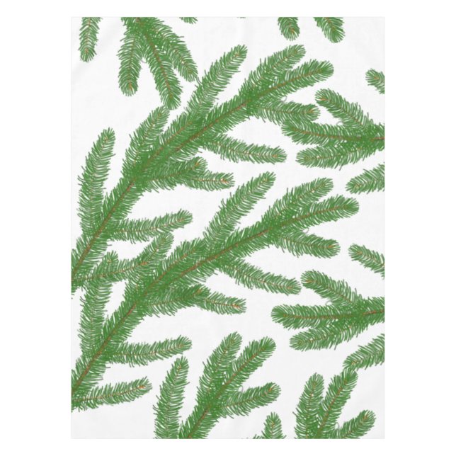 Green fir tree branches   tablecloth (Front)
