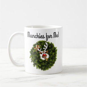Green Fir Tree Munchies for Reindeer Coffee Mug