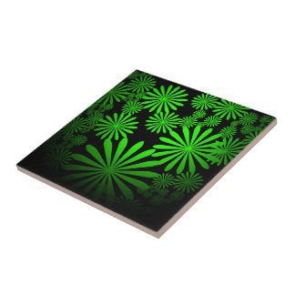 Green Fireworks Tile