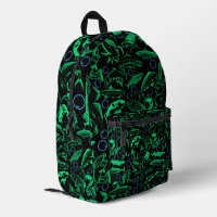 Green Fishes Pattern 10.w Black BG