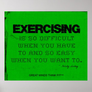 Green Fitness Poster - Exercise!