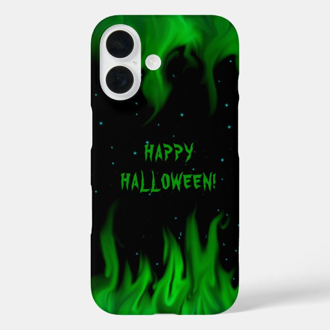 Green Flames in the Starlight Sky Case-Mate iPhone Case (Back)
