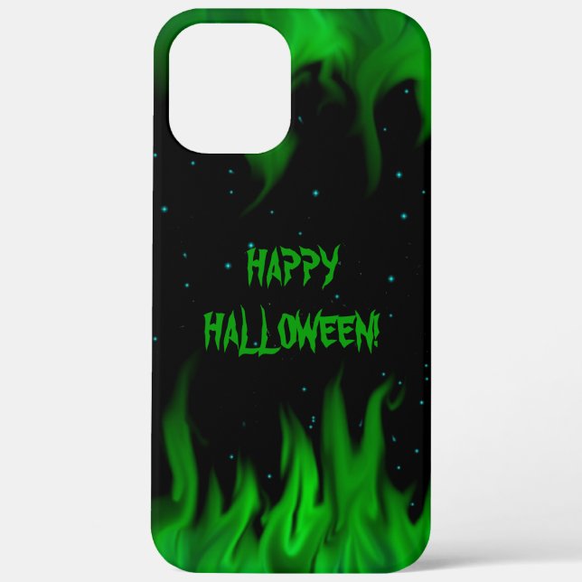 Green Flames in the Starlight Sky Case-Mate iPhone Case (Back)