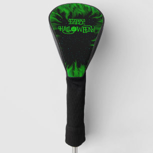 Green Flames in the Starlight Sky Golf Head Cover