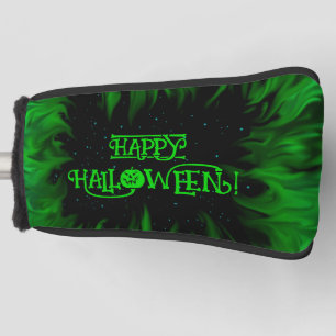 Green Flames in the Starlight Sky Golf Head Cover