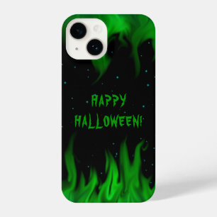 Green Flames in the Starlight Sky iPhone 14 Case