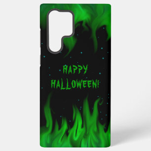 Green Flames in the Starlight Sky Samsung Galaxy Case