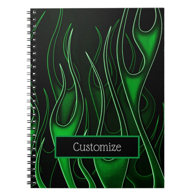 Green Flames Notebook (Front)
