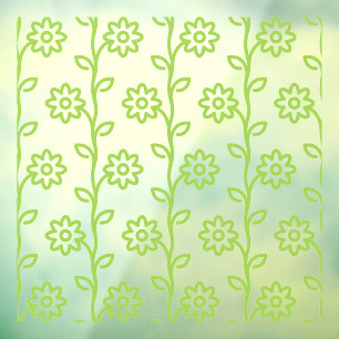 Green Flat Flower Garden Pattern