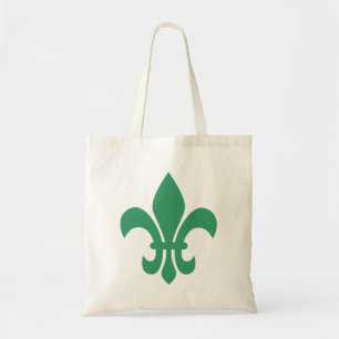 Green Fleur de Lis Tote Bag