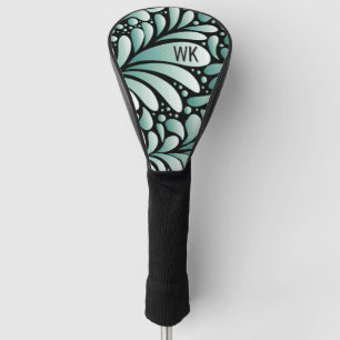 Green Fleur Monogram Golf Head Cover