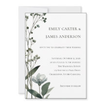 Green Floral Botanical Wedding