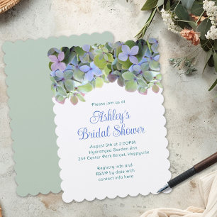 Green Floral Custom Bridal Shower Invitation