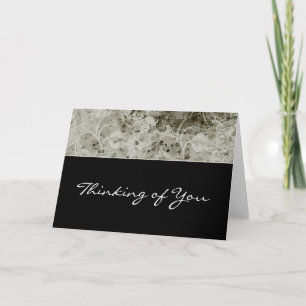 Green Floral Custom Thinking of You Greeting Card