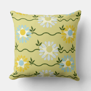 Green Floral Design  Cushion