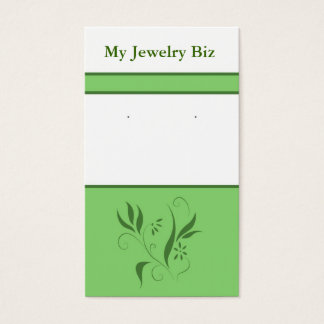 Green Floral Earring Cards