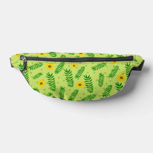 Green Floral Fanny Pack