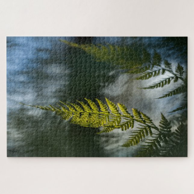 Green Floral Fern Jigsaw Puzzle (Horizontal)