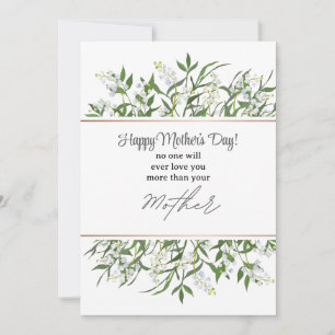 Green Floral Frame Mother's Day Card