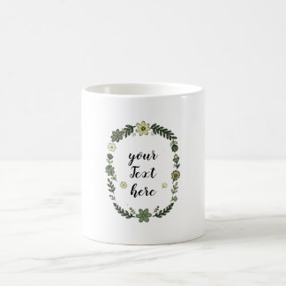 Green Floral Gift Coffee Mug