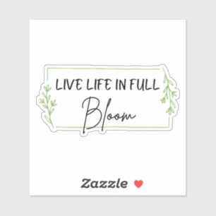 Green Floral Inspirational Vinyl Sticker