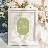 Green Floral Line Art Cards and Gifts