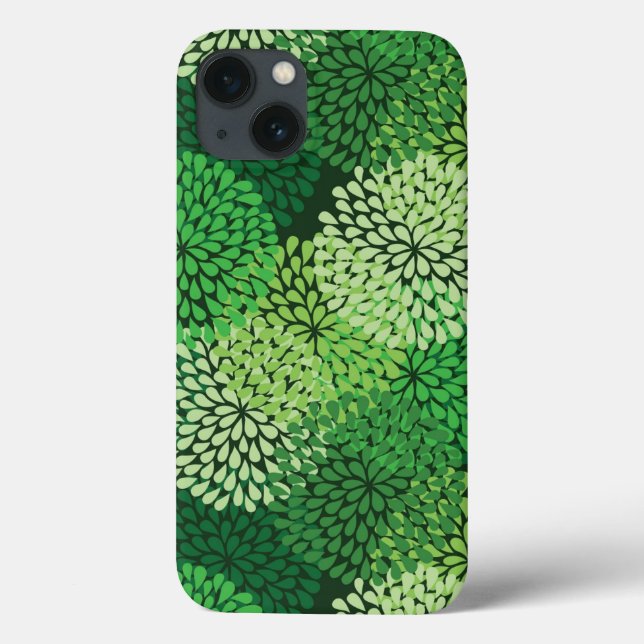 Green floral pattern Case-Mate iPhone case (Back)