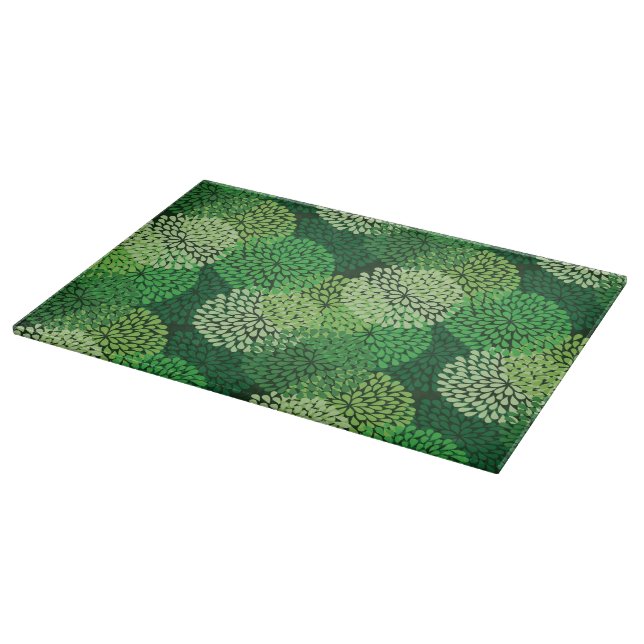 Green floral pattern cutting board (Corner)