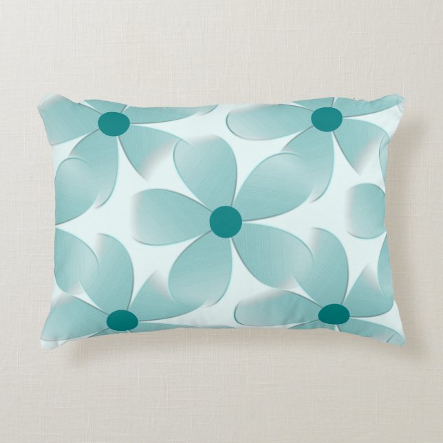 Green floral pattern. decorative cushion (Front)
