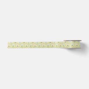 Green floral pattern girly women satin ribbon