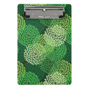 Green floral pattern mini clipboard