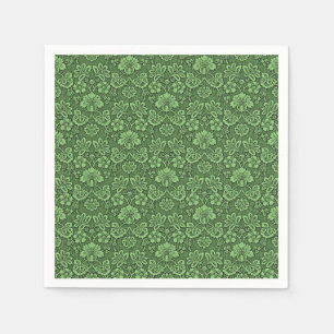 Green floral pattern napkin